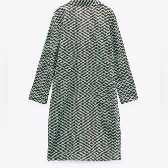 Zara Printed Ties Tunic New Small - Picture 9 of 9